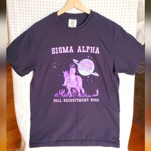Black Cotton t-shirt Sigma Alpha size M